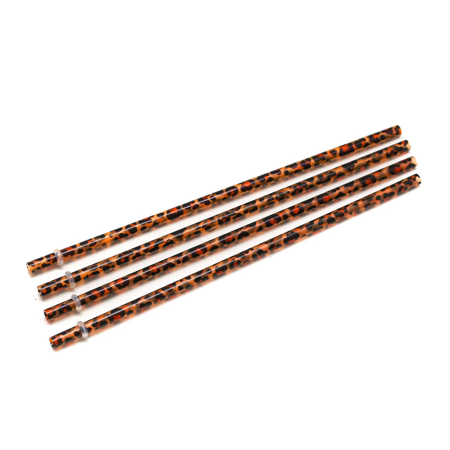 REUSABLE LEOPARD STRAWS